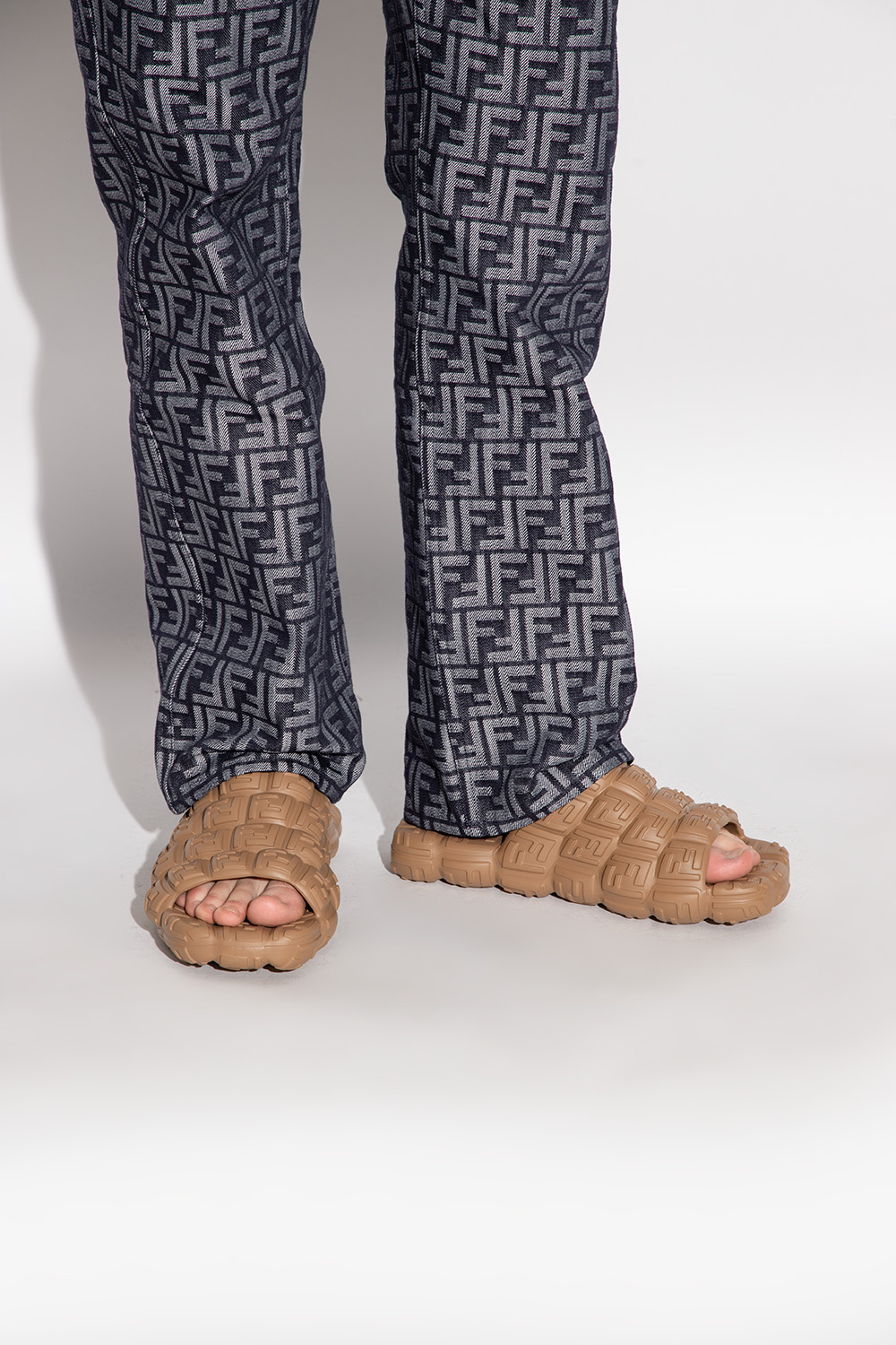 SchaferandweinerShops Zimbabwe - Beige 'Cloud' slides Fendi